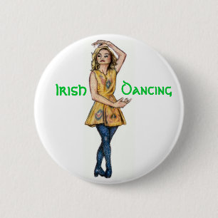Irischer Tanzen-Knopf Button
