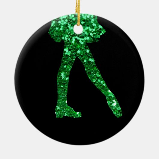 Irischer Tänzer doppelseitig Keramik Ornament (Hinten)