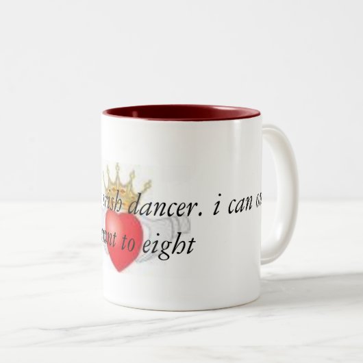 Irischer Tänzer Zweifarbige Tasse (VorderseiteRechts)