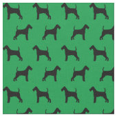 Irischer Terrier-Silhouette Stoff (Nahaufnahme)