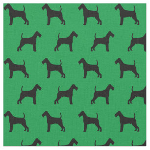Irischer Terrier-Silhouette Stoff