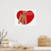 Irischer Terrier Valentine Poster (Küche)