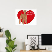 Irischer Terrier Valentine Poster (Heimbüro)