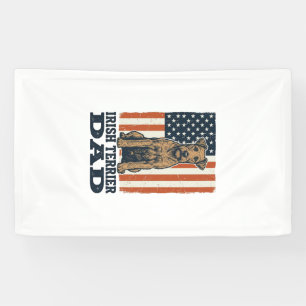 Irischer Terrier Vater Patriotisch Vintage Banner