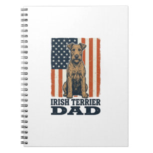 Irischer Terrier Vater Patriotisch Vintage Notizblock