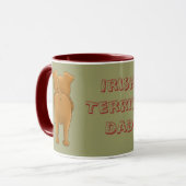 Irischer Terrier-Vater-Tasse Tasse (Vorderseite Links)