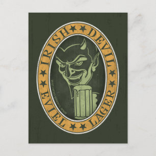 Irischer Teufel Eviel Lager Postkarte