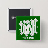 Irischer Text Button (Vorne & Hinten)