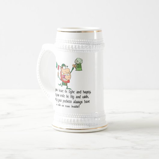 Irischer Toast Bierglas (Vorderseite Links)