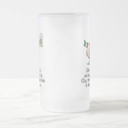 Irischer Toast Mattglas Bierglas (Mittel)