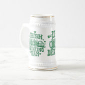Irischer trinkender Team-Gang Bierglas (Vorderseite Links)