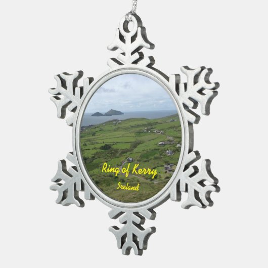 Irischer Verzierungs-Ring von Kerry Irland Schneeflocken Zinn-Ornament (Rechts)