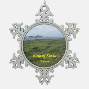 Irischer Verzierungs-Ring von Kerry Irland Schneeflocken Zinn-Ornament