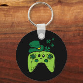 Irischer Videospiel-Controller St. Patrick Tag Gam Schlüsselanhänger (Vorderseite)