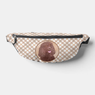 Irischer Wasserspaniel IWS Gemälde Original Hunde Bauchtasche