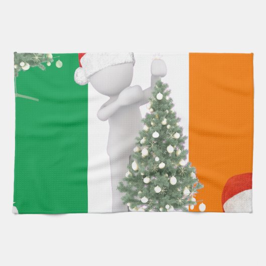 irischer Weihnachten Geschirrtuch (Horizontal)