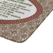 Irischer Weihnachtssegen, roter grüner keltischer Schneidebrett (Ecke)