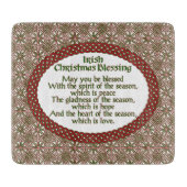Irischer Weihnachtssegen, roter grüner keltischer Schneidebrett (Vorderseite)