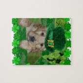 IRISCHER WELPE! PGOLDEN RETRIEVER ST PATRICK PUZZLE (Horizontal)