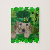 IRISCHER WELPE! PGOLDEN RETRIEVER ST PATRICK PUZZLE (Vertikal)