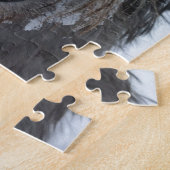 irischer Wolfhound, der im Schnee spielt Puzzle (Seite)