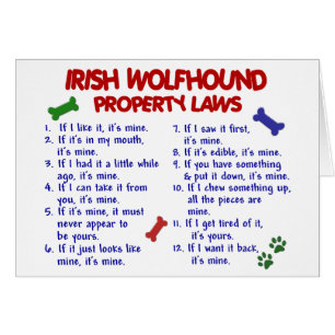 IRISCHER WOLFHOUND Eigentums-Gesetze 2