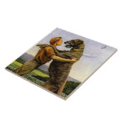 Irischer Wolfhound Fliese (Seite)