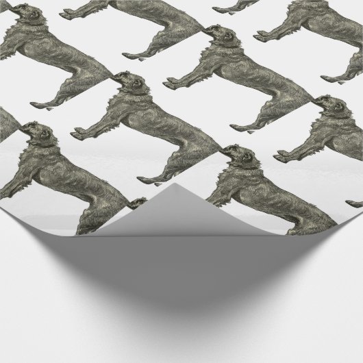 Irischer Wolfhound Geschenkpapier (Ecke)