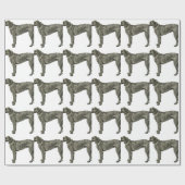 Irischer Wolfhound Geschenkpapier (Flach)