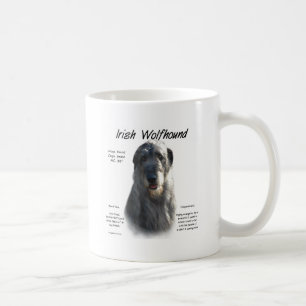 Irischer Wolfhound-(grauer) Geschichtsentwurf Kaffeetasse