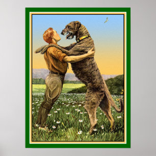 "Irischer Wolfhound-Gruß " Poster