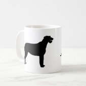 Irischer Wolfhound (im Schwarzen) Kaffeetasse (Vorderseite Links)