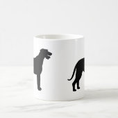 Irischer Wolfhound (im Schwarzen) Kaffeetasse (Mittel)