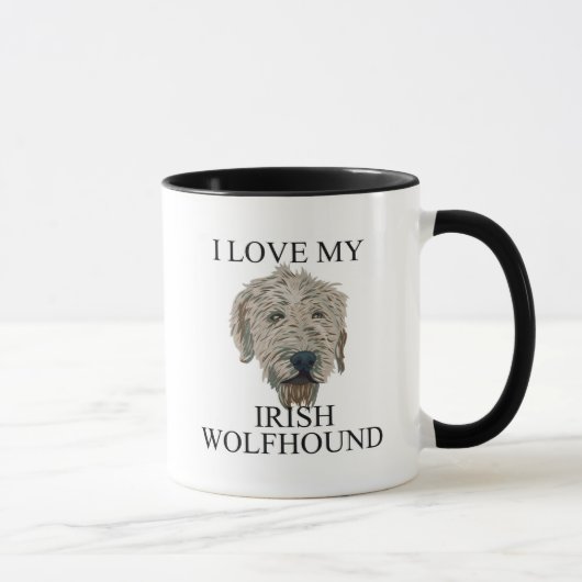 Irischer Wolfhound-Liebe! Tasse (Rechts)