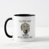 Irischer Wolfhound-Liebe! Tasse (Links)
