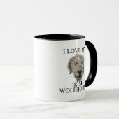 Irischer Wolfhound-Liebe! Tasse (VorderseiteRechts)