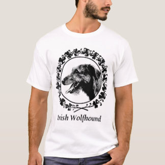 Irischer Wolfhound mit Kleeblatt-Kleid T-Shirt