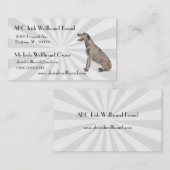 Irischer Wolfhound mit weißer Sternexplosion Visitenkarte (Vorne/Hinten)