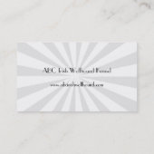 Irischer Wolfhound mit weißer Sternexplosion Visitenkarte (Rückseite)