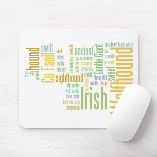 Irischer Wolfhound Mousepad (Mit Mouse)