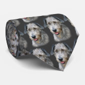 Irischer Wolfhound-Porträt Krawatte (Gerollt)