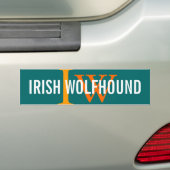 Irischer Wolfhound-Zucht-Monogramm Autoaufkleber (Auf Auto)