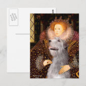 Irischer Wolfshund 6 - Königin Postkarte (Vorne/Hinten)