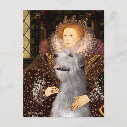 Irischer Wolfshund 6 - Königin Postkarte (Vorderseite)