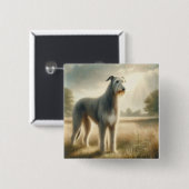 Irischer Wolfshund Button (Vorne & Hinten)