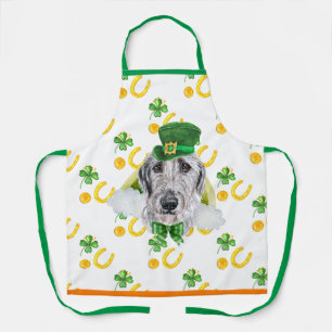 Irischer Wolfshund Feiertagsdekoration St. Patrick Schürze