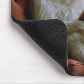 Irischer Wolfshund Hund liest ein Buch Mousepad (Ecke)