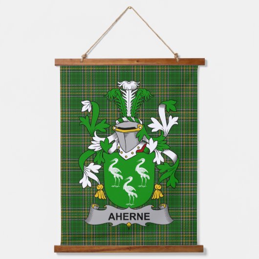 Irisches Aherne oder Mulhern Wappen Familienwappen Wandteppich Mit Holzrahmen (Vorderseite)