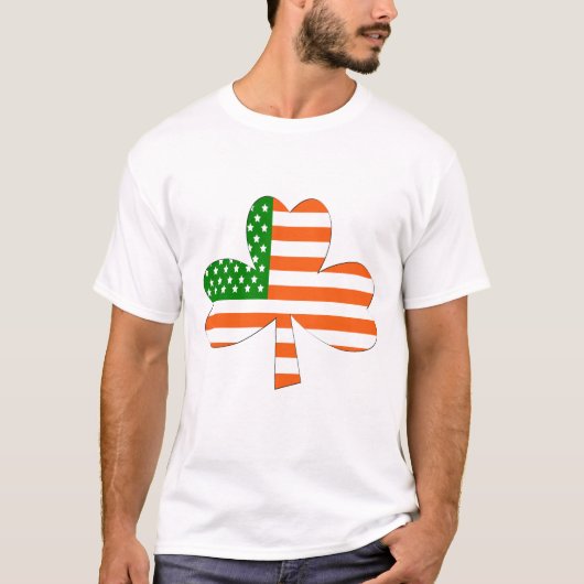 Irisches amerikanisches Kleeblatt (grün, weiß u. T-Shirt (Vorderseite)