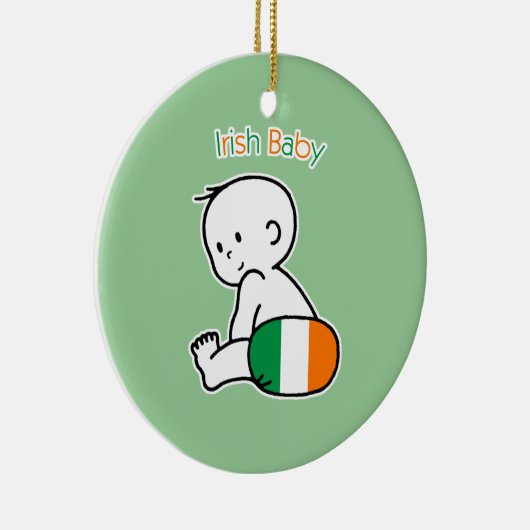 Irisches Baby Keramik Ornament (Rechts)